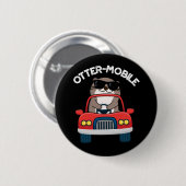 Otter-mobile Funny Animal Car Pun Ronde Button 5,7 Cm (Voorkant /achterkant)
