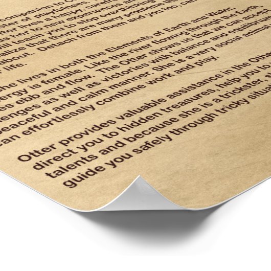 OTTER MYTHOLOGY-POSTER POSTER (Hoek)