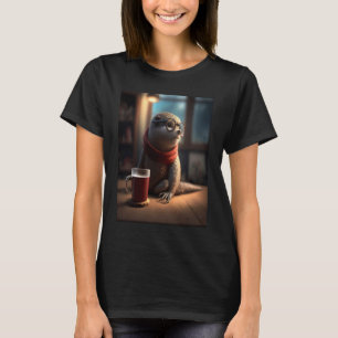 Otter Nerd Otter Koffie Drinkend 1 T-shirt