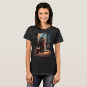 Otter Nerd Otter Koffie Drinkend 1 T-shirt (Voorkant volledig)