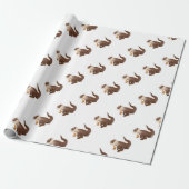 Otter n'Goldfish Cadeaupapier (Uitgerold)