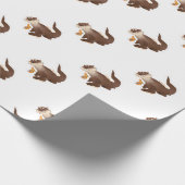 Otter n'Goldfish Cadeaupapier (Hoek)