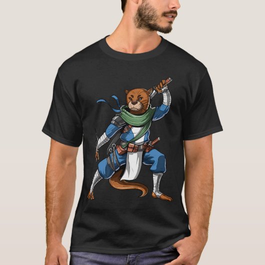 Otter Ninja Samurai T-shirt (Voorkant)