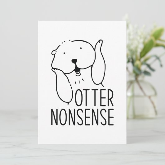 Otter Nonsense Bedankkaart (Staand voorkant)