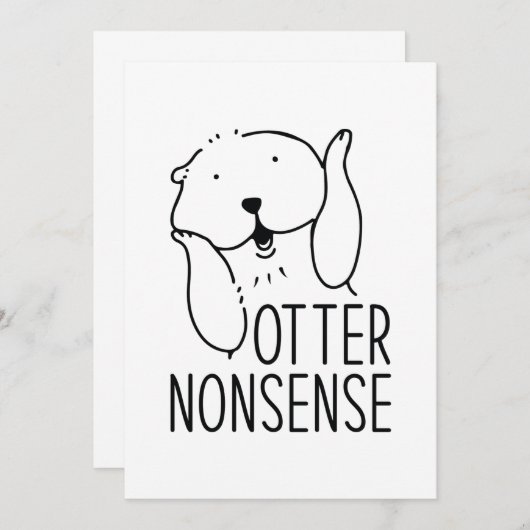 Otter Nonsense Bedankkaart (Voorkant / Achterkant)