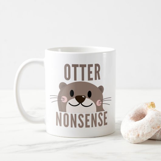 Otter Nonsense Funny Coffee Mok (Met donut)