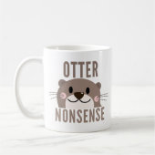 Otter Nonsense Funny Coffee Mok (Links)