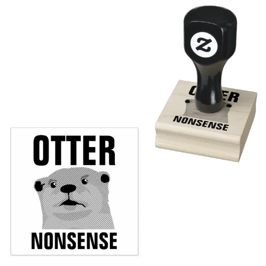Otter Nonsense Rubberstempel (Gestempeld)