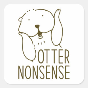 Otter Nonsense Vierkante Sticker