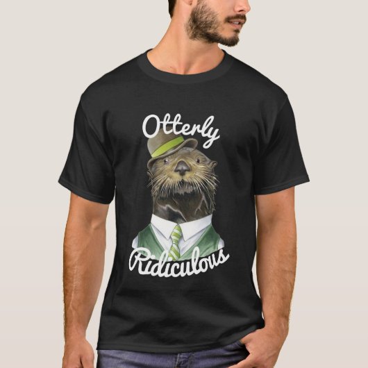 Otter-ontwerp met een ronduit belachelijk design t-shirt (Voorkant)