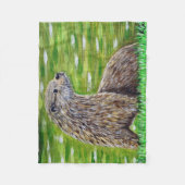 Otter op een rivieroever fleece deken (Voorkant)