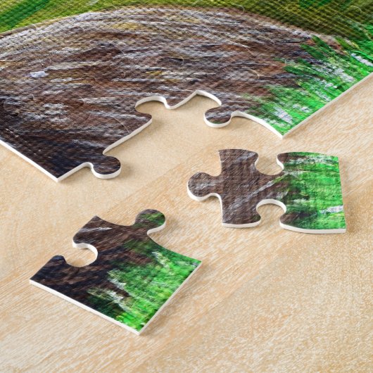 Otter op een rivieroever legpuzzel (Zijkant)