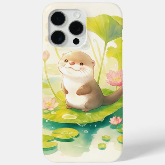 Otter op een waterlelieblad Case-Mate iPhone case (Achterkant)