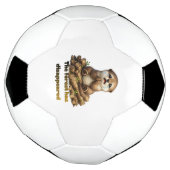 Otter op Gehakte Boomstammen Bosbehoud Ontwerp Voetbal (Gedraaid)
