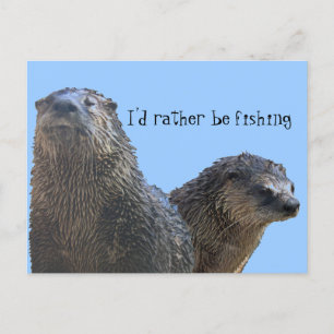 otter, otter 2, ik zou liever vissen briefkaart