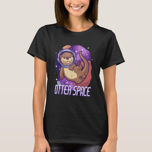 Otter Otter Ruimte Otter T-shirt (Voorkant)