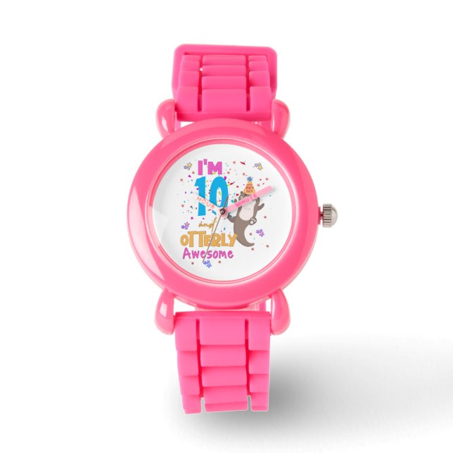 Otter Otterly Geweldige Birthday Girl Horloge (Voorkant)