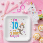 Otter Otterly Geweldige Birthday Girl Papieren Bordje (Feest)