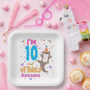 Otter Otterly Geweldige Birthday Girl Papieren Bordje