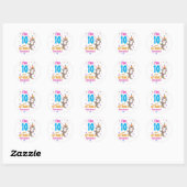 Otter Otterly Geweldige Birthday Girl Ronde Sticker (Vel)