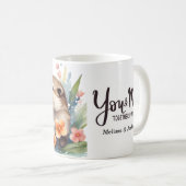 Otter paar kussen samen voor altijd Valentijn Koffiemok (Voorkant rechts)