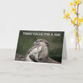 **OTTER PAAR ZEGT GELUKKIGE VERJAARDAG" KAART (Gele Bloem)