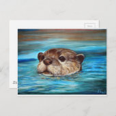 Otter Painting Briefkaart (Voorkant / Achterkant)