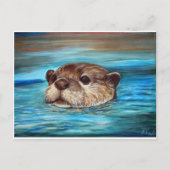 Otter Painting Briefkaart (Voorkant)