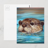 Otter Painting Briefkaart (Voorkant / Achterkant)