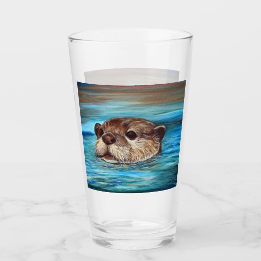Otter Painting Glas (Voorkant)