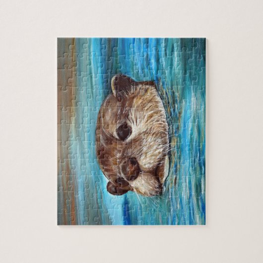 Otter Painting Legpuzzel (Verticaal)