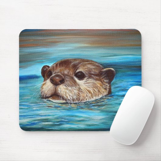 Otter Painting Muismat (Met muis)