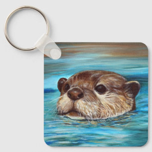 Otter Painting Sleutelhanger
