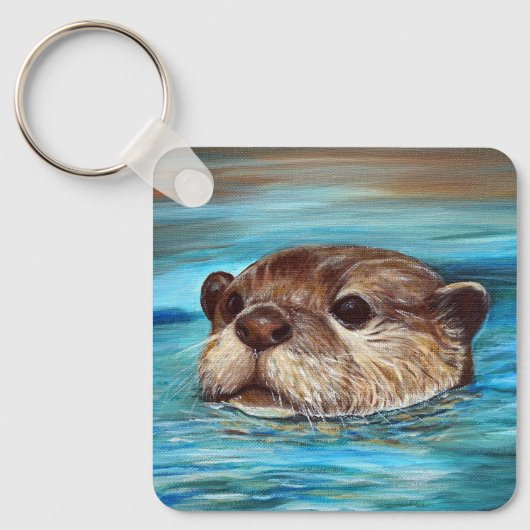 Otter Painting Sleutelhanger (Voorkant)