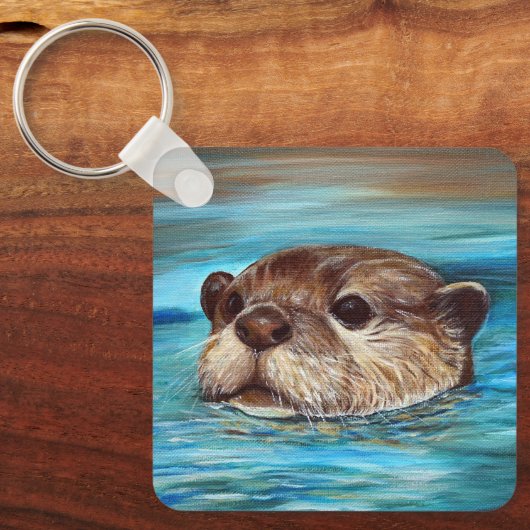 Otter Painting Sleutelhanger (Voorkant)