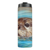 Otter Painting Thermosbeker (Voorkant)