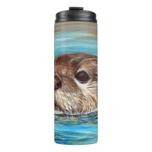 Otter Painting Thermosbeker