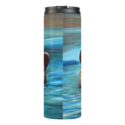 Otter Painting Thermosbeker (Achterkant)