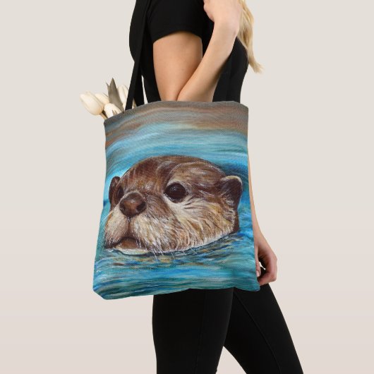 Otter Painting Tote Bag (Dichtbij)