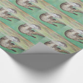Otter Painting van de afspeelrivier Cadeaupapier (Hoek)