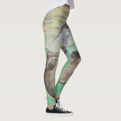 Otter Painting van de afspeelrivier Leggings (Rechts)