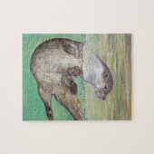Otter Painting van de afspeelrivier Legpuzzel (Horizontaal)