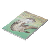Otter Painting van de afspeelrivier Notitieblok (Linkerzijde)