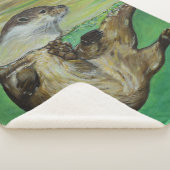 Otter Painting van de afspeelrivier Sherpa Deken (3/4)