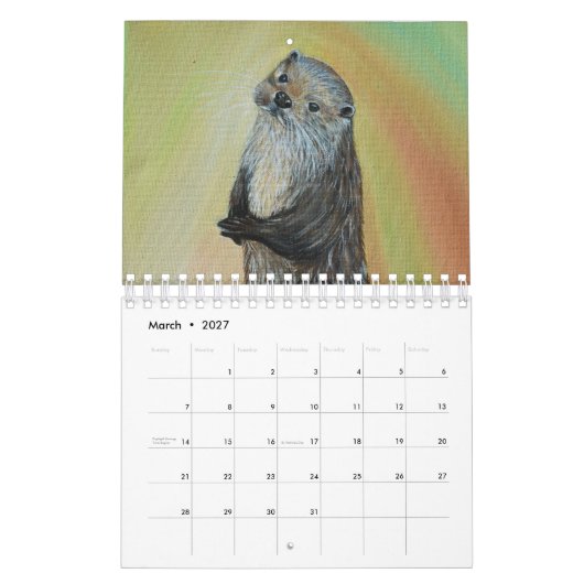 Otter Paintings Kalender (Mar 2027)