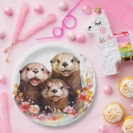 otter papieren bordje (Feest)