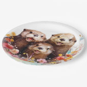 otter papieren bordje (Gekanteld)