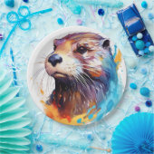 otter papieren bordje (Feest)