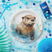 otter papieren bordje (Feest)