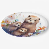 otter papieren bordje (Gekanteld)